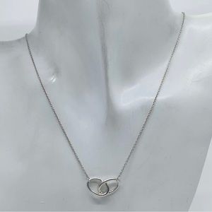 Tiffany & Co. Elsa Peretti Double Loop Necklace Sterling Silver 925
